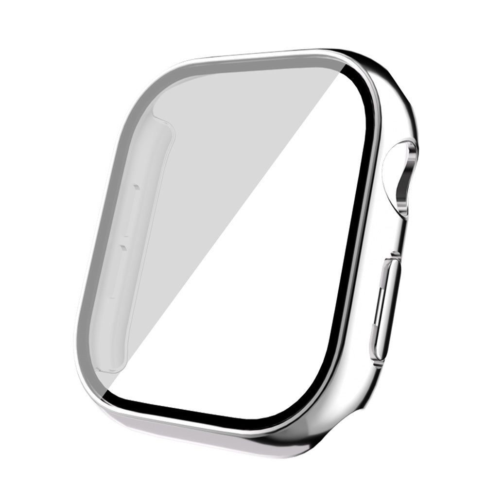 Apple Watch 10 42mm Sert PC Kasa Electroplatink Çerçeveli Ekran Koruyucu Zore Watch Gard 36 Gold