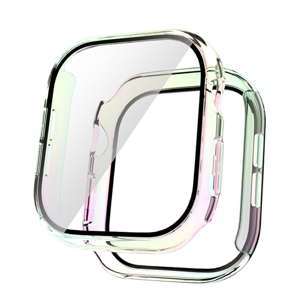 Apple Watch 10 42mm Sert PC Kasa Electroplatink Çerçeveli Ekran Koruyucu Zore Watch Gard 36 Rose Gold