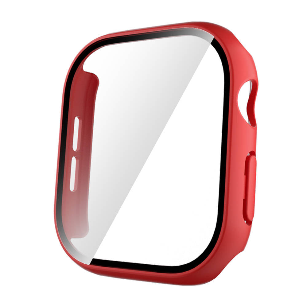 Apple Watch 10 42mm Sert PC Kasa ve Ekran Koruyucu Zore Watch Gard 35 Mor