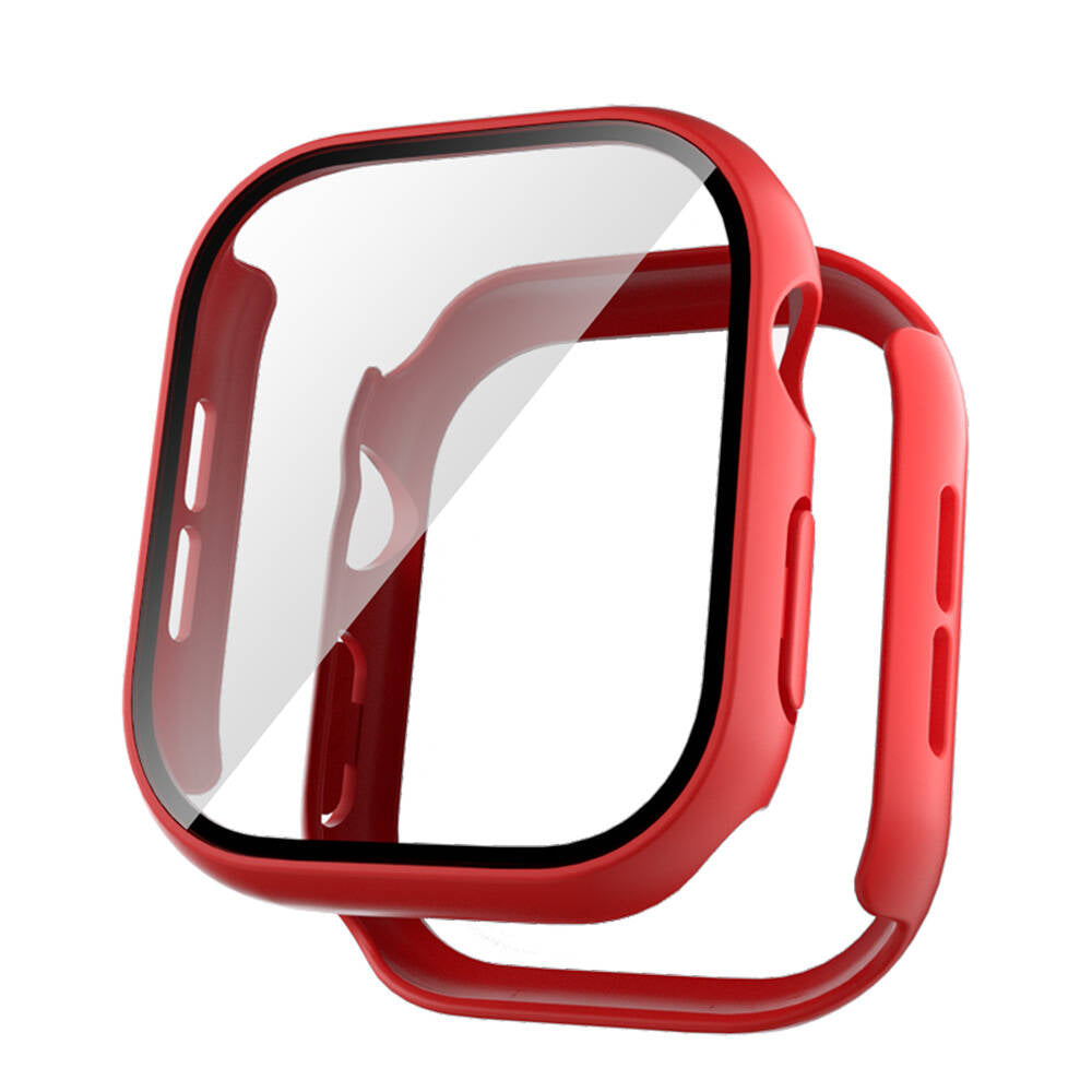 Apple Watch 10 42mm Sert PC Kasa ve Ekran Koruyucu Zore Watch Gard 35 Koyu Siyah