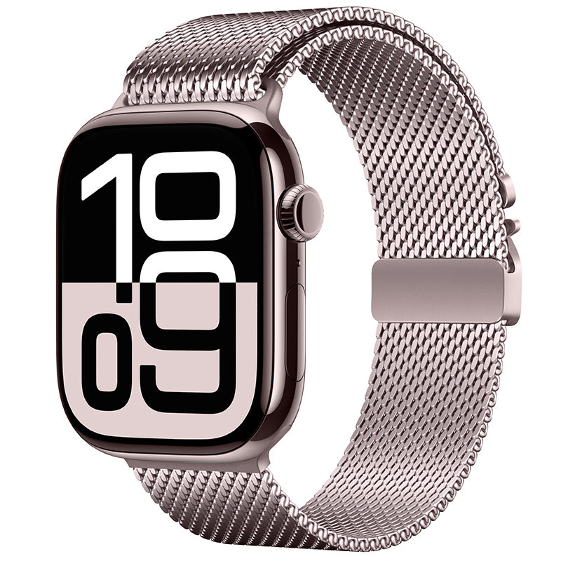 Apple Watch 10 42mm Zore KRD-121 Metal Hasır Kordon Gri