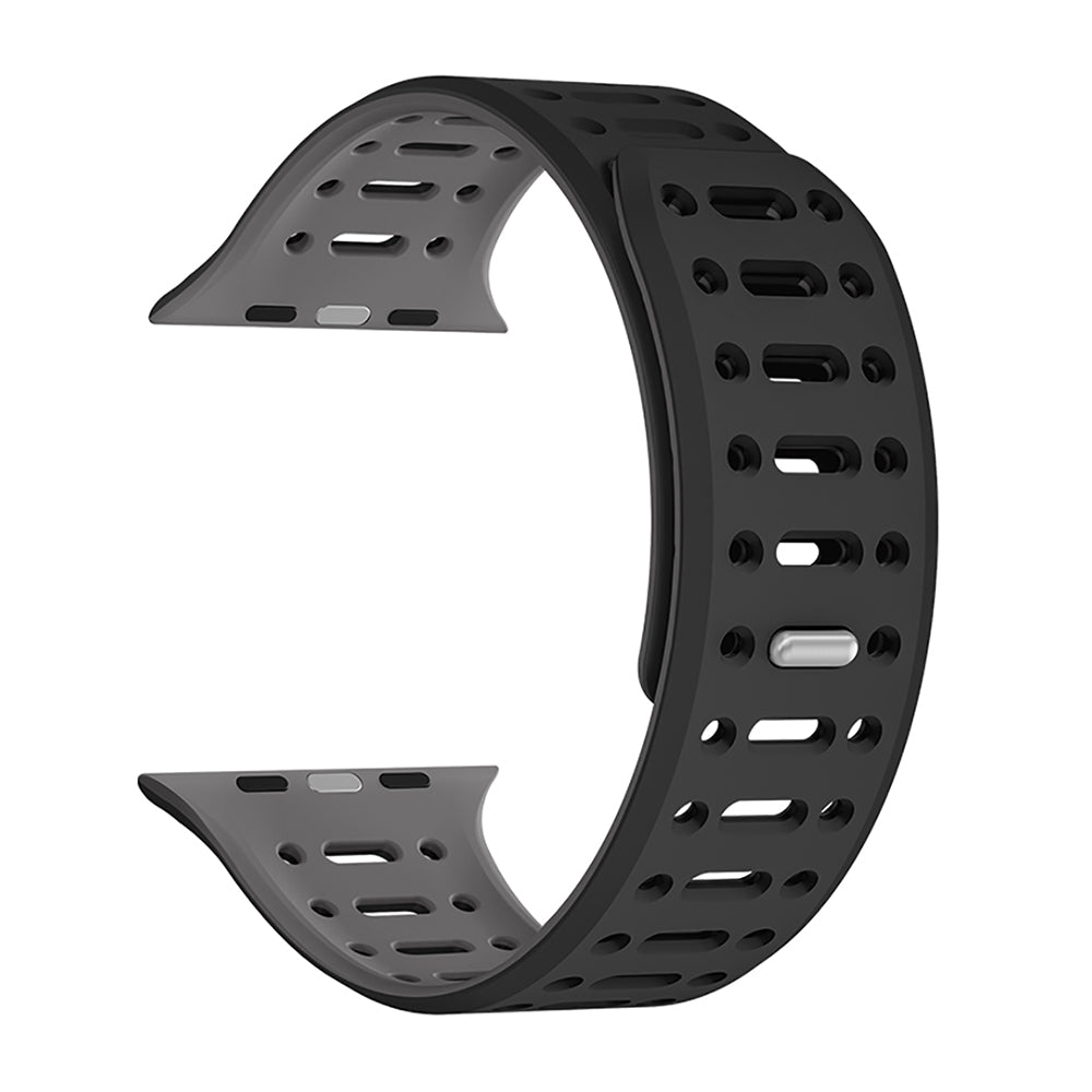 Apple Watch 10 42mm Zore KRD-124 Silikon Kordon Strap Kayış Açık Yeşil-Starlight