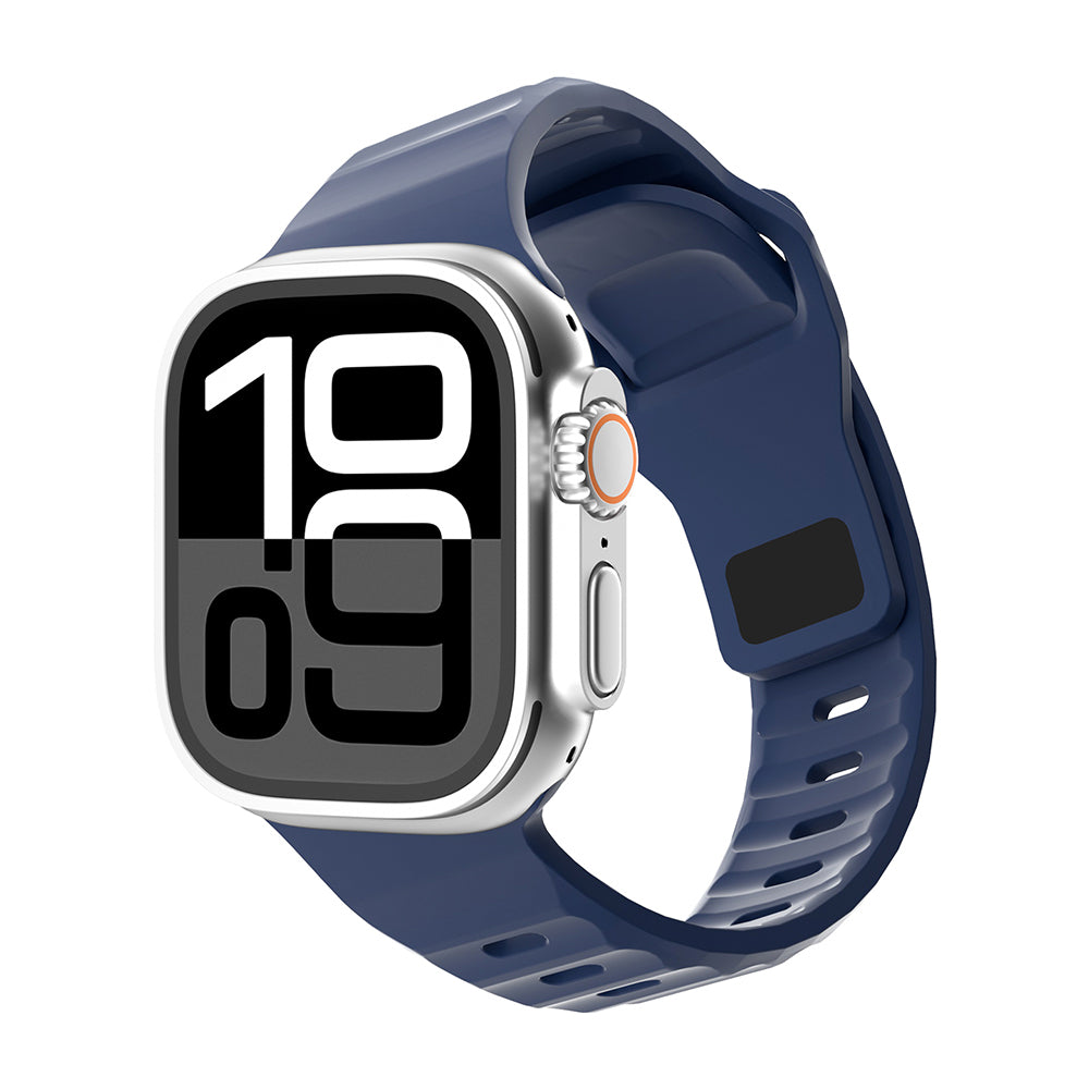 Apple Watch 10 42mm Zore KRD-160 Silikon Kordon Strap Kayış Lacivert