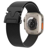 Apple Watch 10 42mm Zore KRD-25 Metal Hasır Kordon Gri