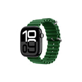 Apple Watch 10 42mm Zore KRD-75 Silikon Kordon Koyu Yeşil