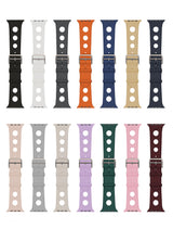 Apple Watch 10 46mm Delikli Tasarım Zore KRD-147 Silikon Kordon Pembe