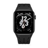 Apple Watch 10 46mm KRD-127 Metal Tokalı Silikon Kordon Beyaz