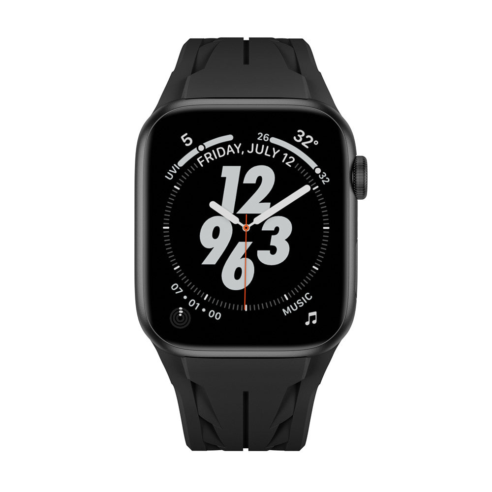 Apple Watch 10 46mm KRD-127 Metal Tokalı Silikon Kordon Turuncu