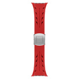 Apple Watch 10 46mm KRD-127 Metal Tokalı Silikon Kordon Beyaz