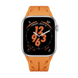 Apple Watch 10 46mm KRD-127 Metal Tokalı Silikon Kordon Beyaz