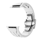 Apple Watch 10 46mm KRD-127 Metal Tokalı Silikon Kordon Kırmızı