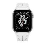 Apple Watch 10 46mm KRD-127 Metal Tokalı Silikon Kordon Beyaz