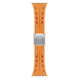 Apple Watch 10 46mm KRD-127 Metal Tokalı Silikon Kordon Beyaz