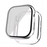 Apple Watch 10 46mm Sert PC Kasa Electroplatink Çerçeveli Ekran Koruyucu Zore Watch Gard 36 Gümüş