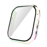 Apple Watch 10 46mm Sert PC Kasa Electroplatink Çerçeveli Ekran Koruyucu Zore Watch Gard 36 Gümüş