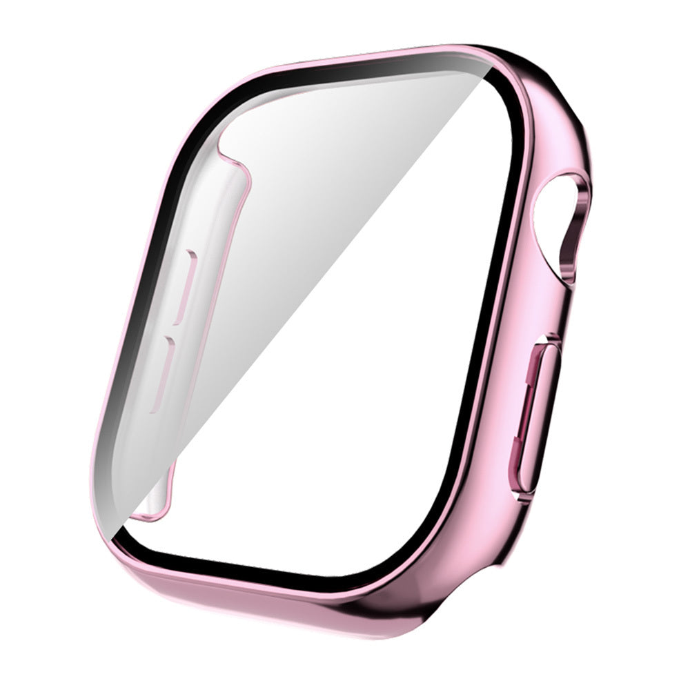 Apple Watch 10 46mm Sert PC Kasa Electroplatink Çerçeveli Ekran Koruyucu Zore Watch Gard 36 Colorful