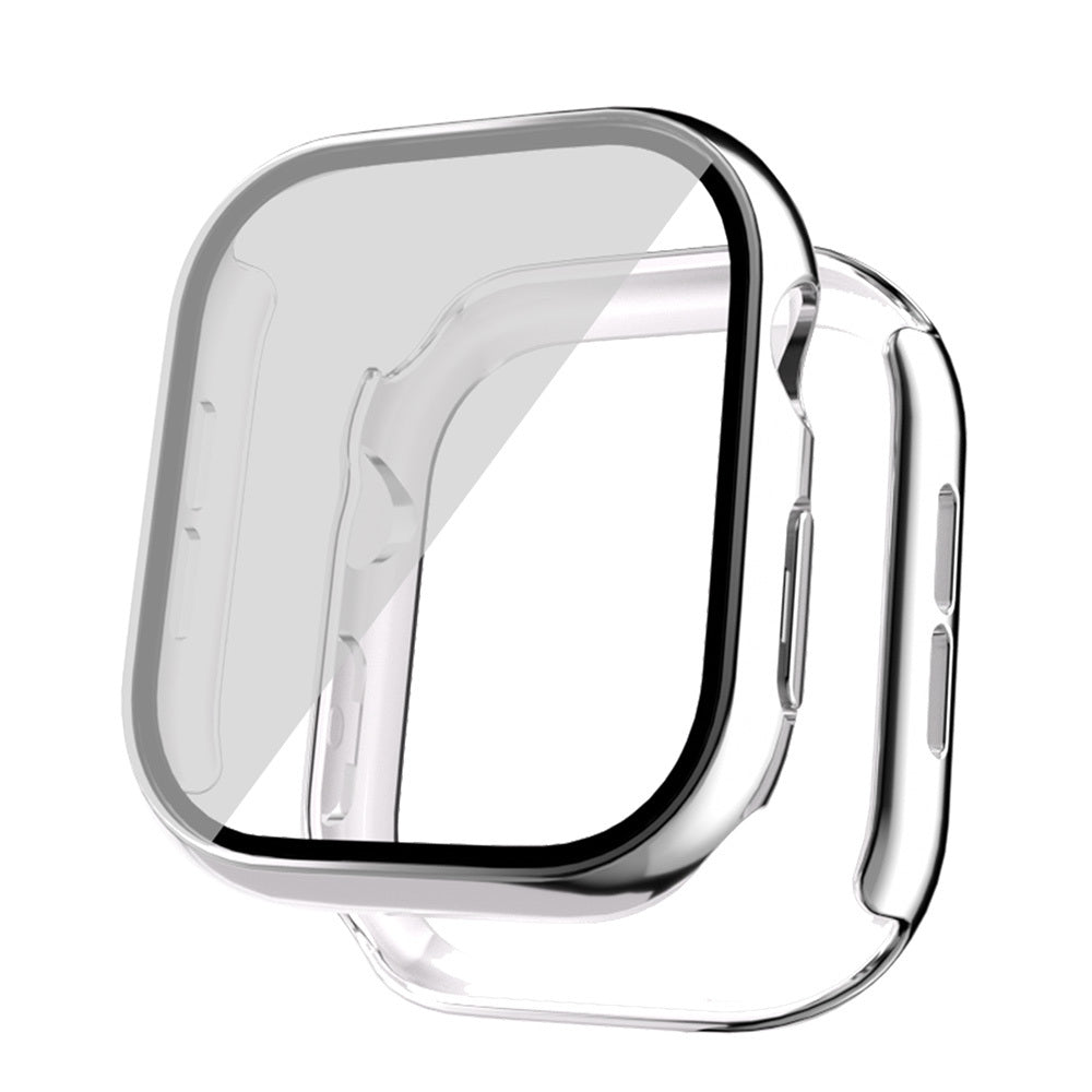 Apple Watch 10 46mm Sert PC Kasa Electroplatink Çerçeveli Ekran Koruyucu Zore Watch Gard 36 Rose Gold