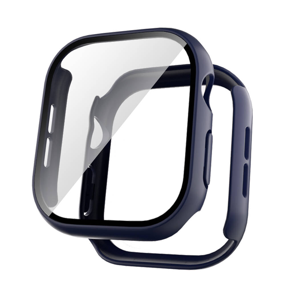 Apple Watch 10 46mm Sert PC Kasa ve Ekran Koruyucu Zore Watch Gard 35 Koyu Siyah