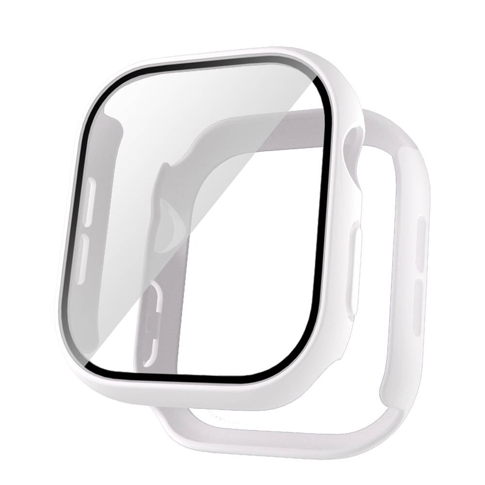 Apple Watch 10 46mm Sert PC Kasa ve Ekran Koruyucu Zore Watch Gard 35 Pembe Koyu