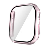 Apple Watch 10 46mm Sert PC Kasa ve Ekran Koruyucu Zore Watch Gard 35 Pembe Koyu