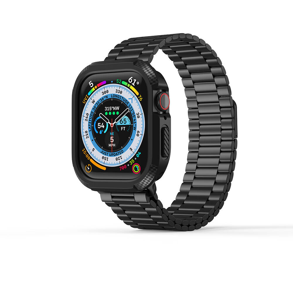 Apple Watch 10 46mm Silikon TPU Kasa Koruyucu Zore Watch Gard 17 Siyah