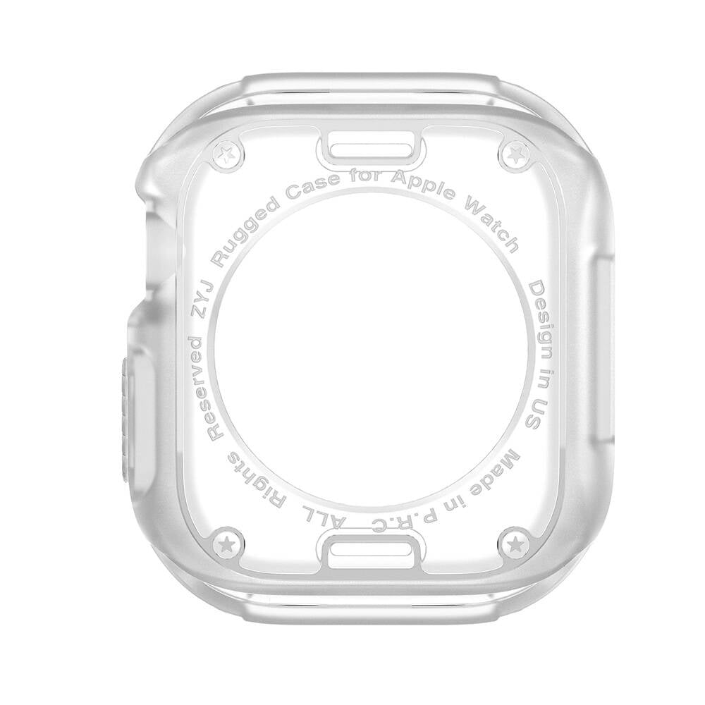 Apple Watch 10 46mm Silikon TPU Kasa Koruyucu Zore Watch Gard 17 Siyah