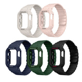 Apple Watch 10 46mm Zore KRD-142 Airbag Tasarımlı Kasa Koruyuculu Silikon Kordon Pembe