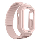 Apple Watch 10 46mm Zore KRD-142 Airbag Tasarımlı Kasa Koruyuculu Silikon Kordon Starlight