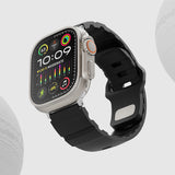 Apple Watch 10 46mm Zore KRD-143 Silikon Kordon Siyah