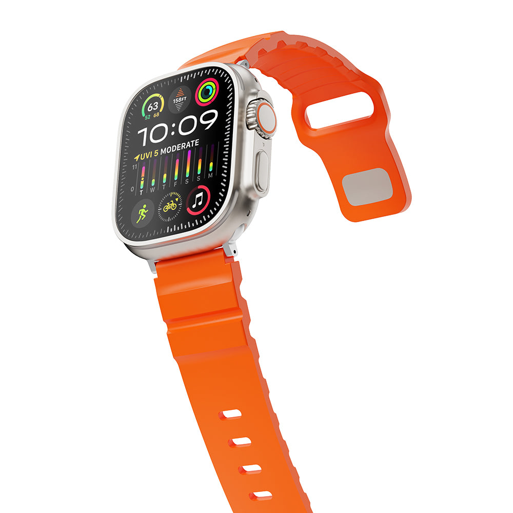 Apple Watch 10 46mm Zore KRD-143 Silikon Kordon Siyah