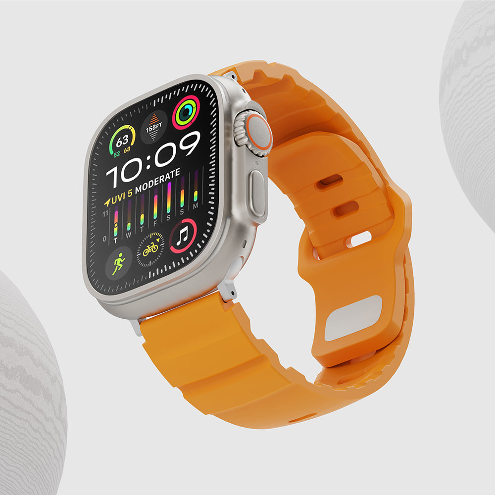 Apple Watch 10 46mm Zore KRD-143 Silikon Kordon Siyah