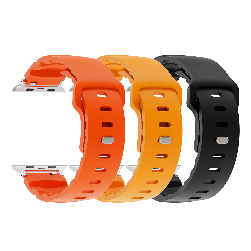 Apple Watch 10 46mm Zore KRD-143 Silikon Kordon Turuncu
