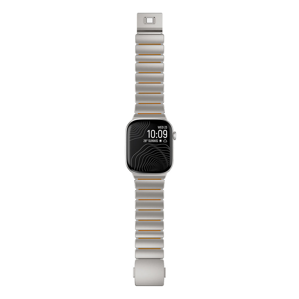 Apple Watch 10 46mm Zore KRD-149 Metal Silikon Kordon Siyah