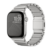 Apple Watch 10 46mm KRD-151 Metal Silikon Kordon Gümüş-Gri