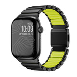 Apple Watch 10 46mm KRD-151 Metal Silikon Kordon Siyah-Yeşil