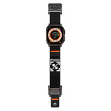 Apple Watch 10 46mm KRD-154 Naylon Kumaş Hasır Örgülü Kordon Siyah