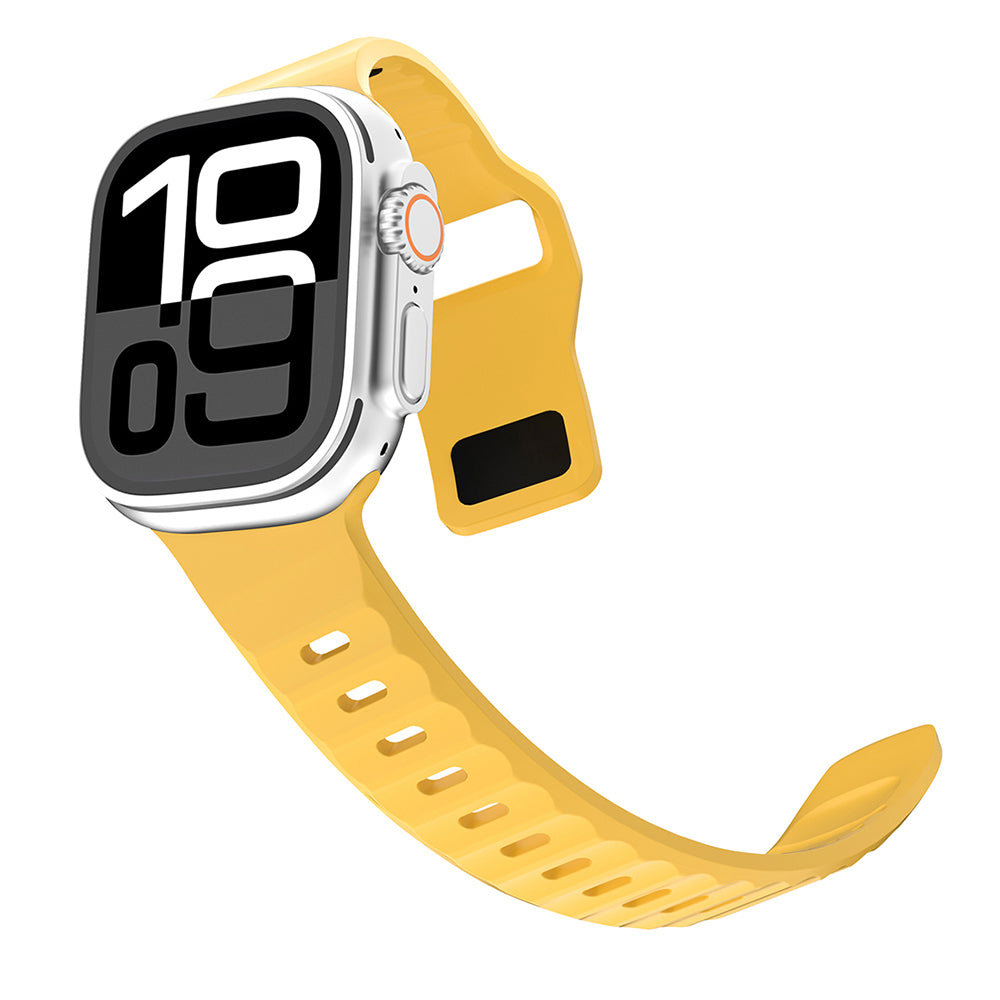 Apple Watch 10 46mm Zore KRD-160 Silikon Kordon Strap Kayış Sarı