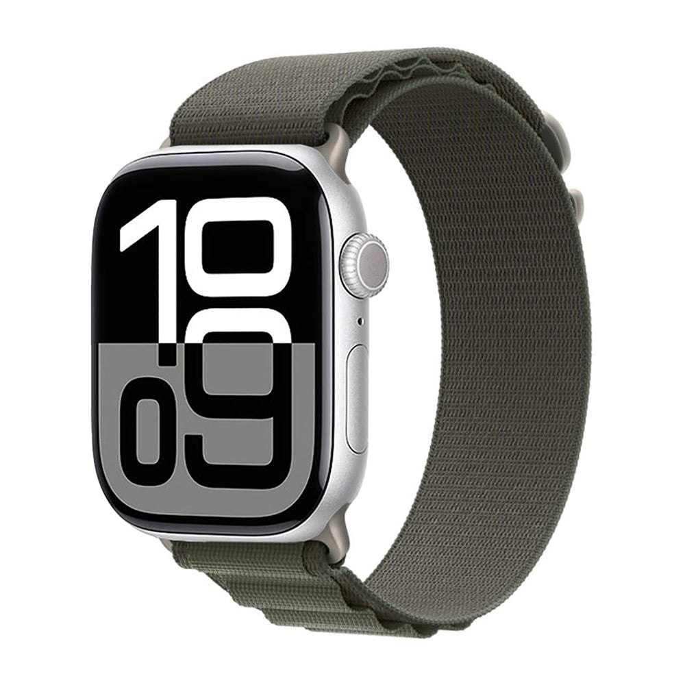 Apple Watch 10 46mm Zore KRD-74 Hasır Kordon Siyah-Mavi