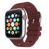 Apple Watch 38mm Delikli Tasarım Zore KRD-147 Silikon Kordon Mürdüm