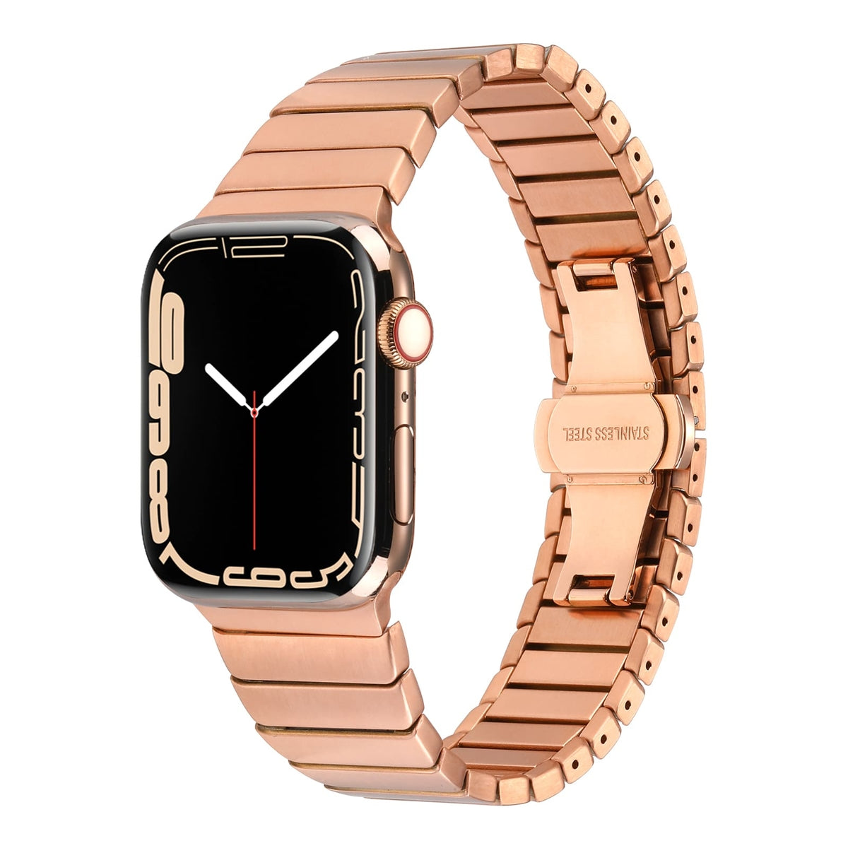 Apple Watch 38mm Kordon KRD-79 Metal Strap Kayış Rose Gold
