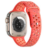 Apple Watch 38mm Kordon Yeni Seri 2023 KRD-02 Silikon Strap Kayış Krem