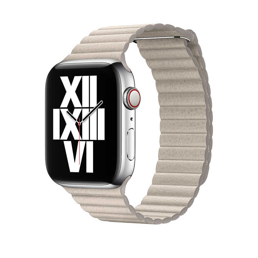 Apple Watch 38mm KRD-09 Deri Lop Kordon Gold