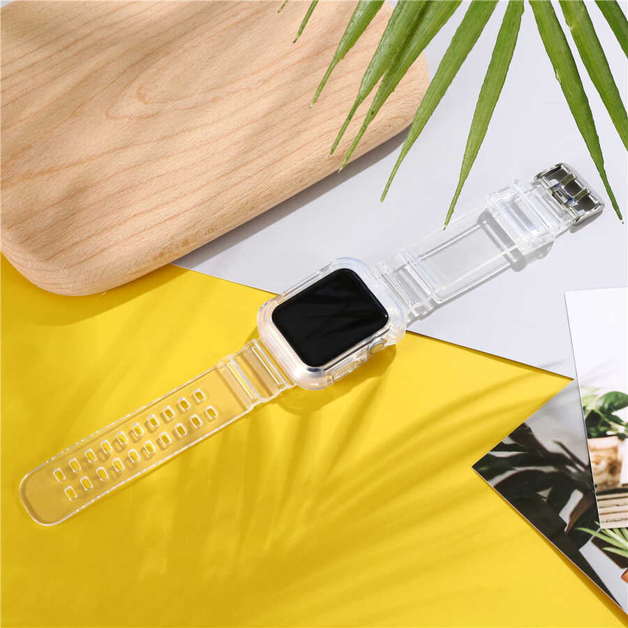 Apple Watch 38mm KRD-27 Silikon Kordon Pembe