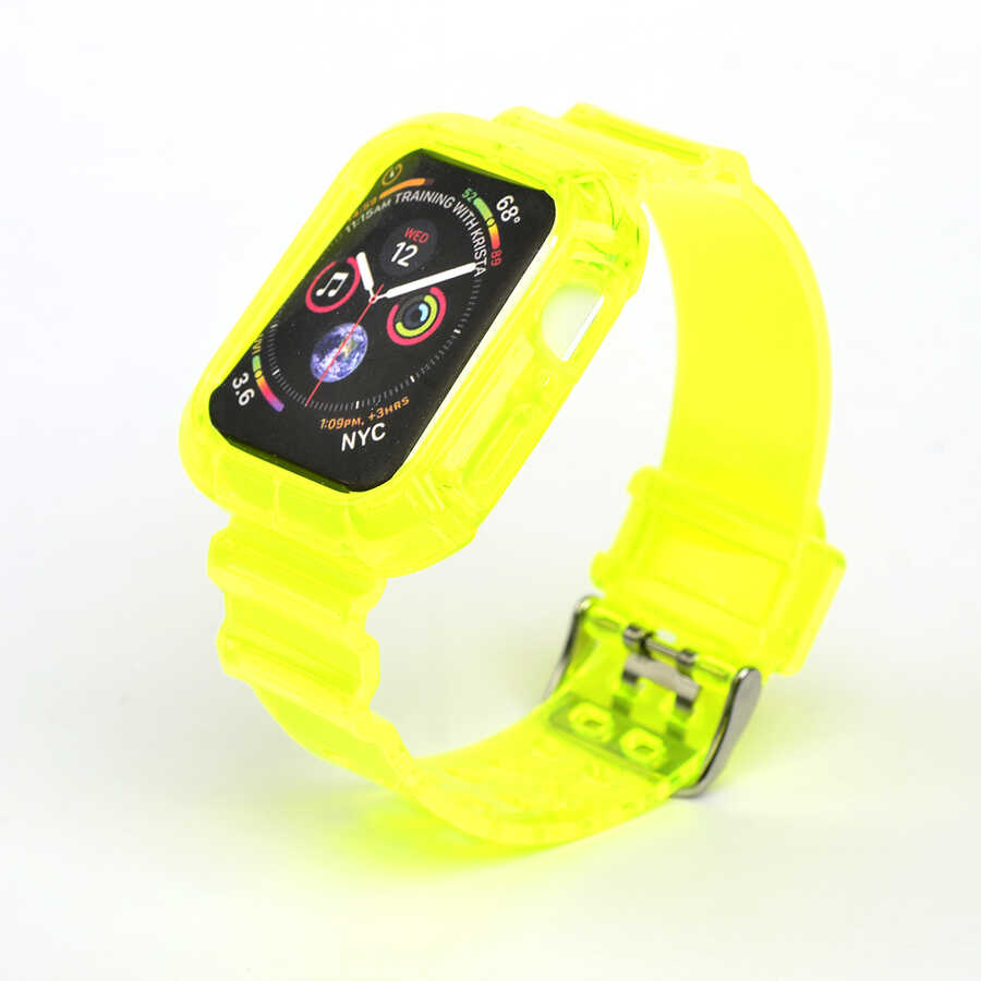 Apple Watch 38mm KRD-27 Silikon Kordon Pembe