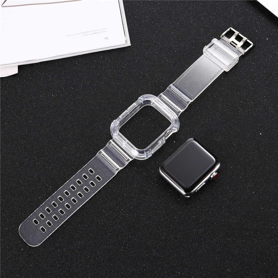 Apple Watch 38mm KRD-27 Silikon Kordon Pembe
