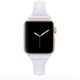 Apple Watch 38mm KRD-28 Deri Kordon Beyaz