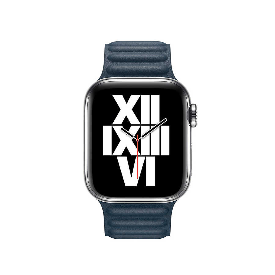 Apple Watch 38mm KRD-34 Deri Kordon Lacivert