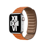 Apple Watch 38mm KRD-34 Deri Kordon Koyu Turuncu