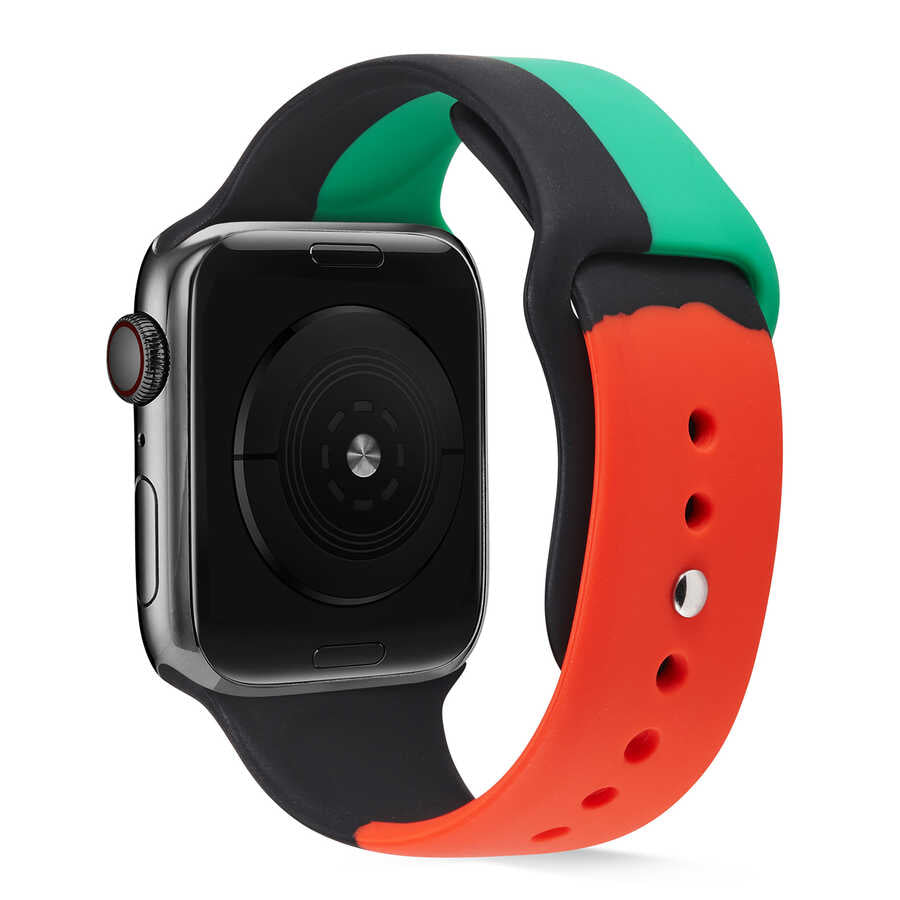 Apple Watch 38mm KRD-39 Silikon Kordon Siyah
