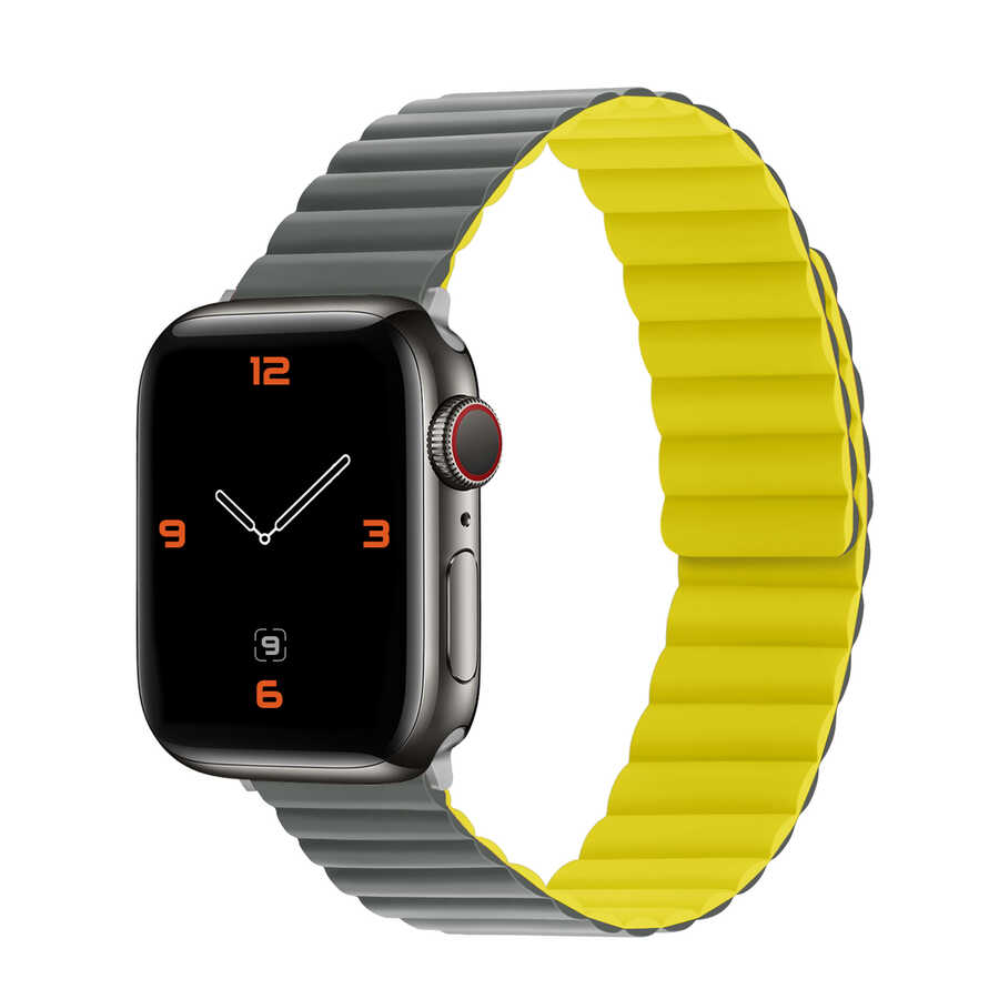 Apple Watch 38mm KRD-52 Kordon Siyah-Turuncu